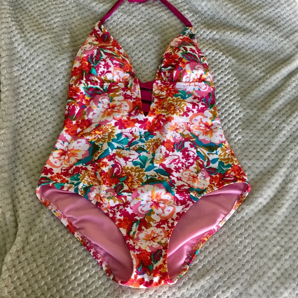 Vibrant Floral Bathing Suit